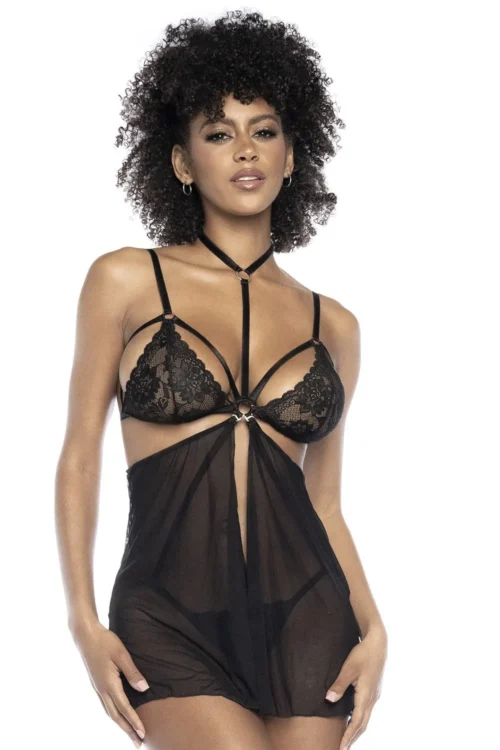 Body nuisette dentelle noire modulable transformable bretelles réglables dos ouvert jupe amovible résille fine sensuelle glamour
