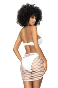 Jupe Paréo Résille Blanche Plage Lavable Main Élégante Femmes – Image 3