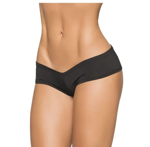 shorty noir taille basse confortable polyester élasthanne extensible respirant douce maintien discret ajustement invisible seconde peau durable silhouette moulante