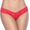 String rouge dentelle blanche sexy Mapalé haute qualité confort douce coutures invisibles coupe ajustée élégante sensuelle