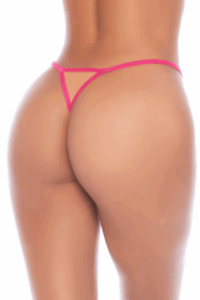 Nuisette en résille brodée avec string - MAL7604ROWP – Image 5