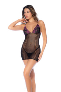 Whispered Dentelle Fishnet Chemise – Image 2