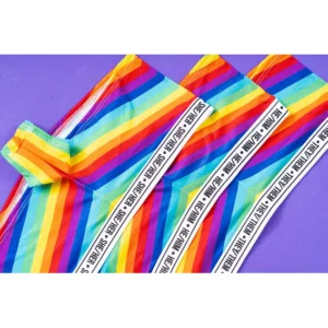 Alex He/Him Shorty Audacieux à Imprimé ArcenCiel et Ceinture Élastique – Image 3