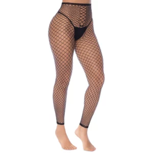 Ensemble Polyvalent Résille Noire 2 En 1 Top Pantalon Sexy Élégant – Image 3