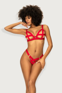 Charlotte Strappy Ensemble Deux Pièces Sexy avec Bretelles Réglables et String – Image 3