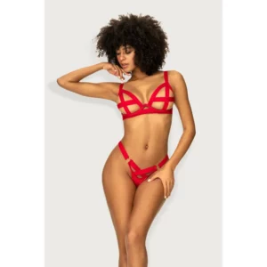 Charlotte Strappy Ensemble Deux Pièces Sexy avec Bretelles Réglables et String – Image 3