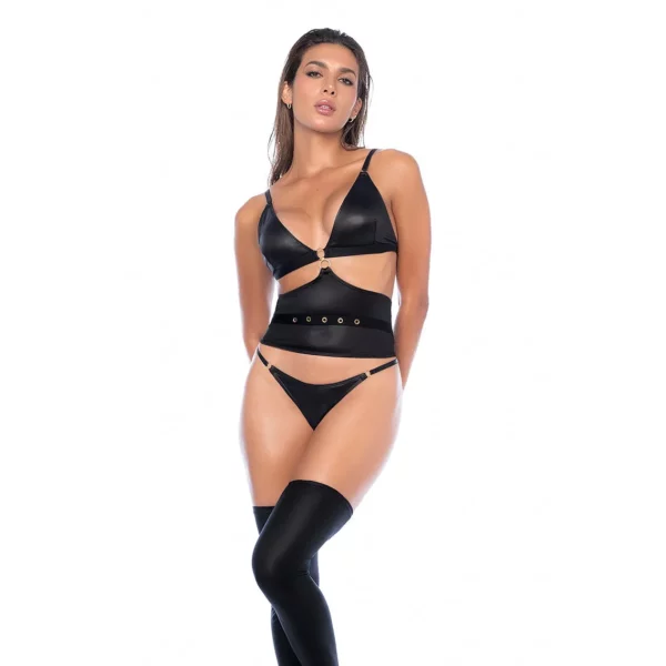 Ensemble Trois Pièces Audacieusement Assumé – Lingerie Unique et Séduisante