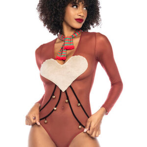 Costume Sexy de Renne "Dashing Through The Snow" avec Grelots et Écharpe