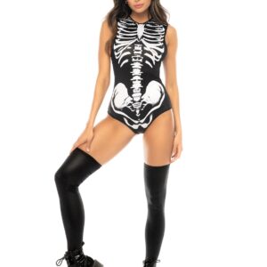 Body Squelette Sexy à Capuche pour Halloween Femme