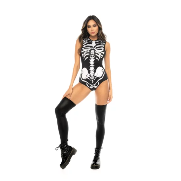 Body Squelette Sexy à Capuche pour Halloween Femme
