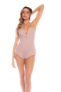 Combinaison Pyjama Flirt Douce et Confortable avec Nœud Satin Ajustable – Image 3