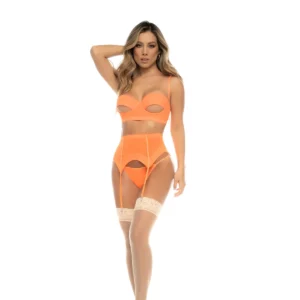 Sasha Trois Pièces Ensemble en Résille Colorée Sexy et Audacieux – Image 3