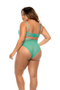 Body en résille transparente avec armatures et bretelles réglables – Debra Plus – Image 4
