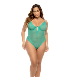 Body en résille transparente avec armatures et bretelles réglables – Debra Plus