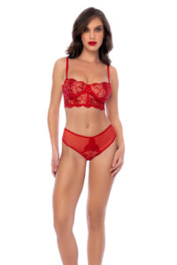 Ensemble Bustier Passion Rubis Surréaliste Brodé de Sequins Brillants – Image 2