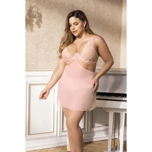 Nuisette Polyvalente en Bois de Rose à Armatures et Jarretelles Amovibles