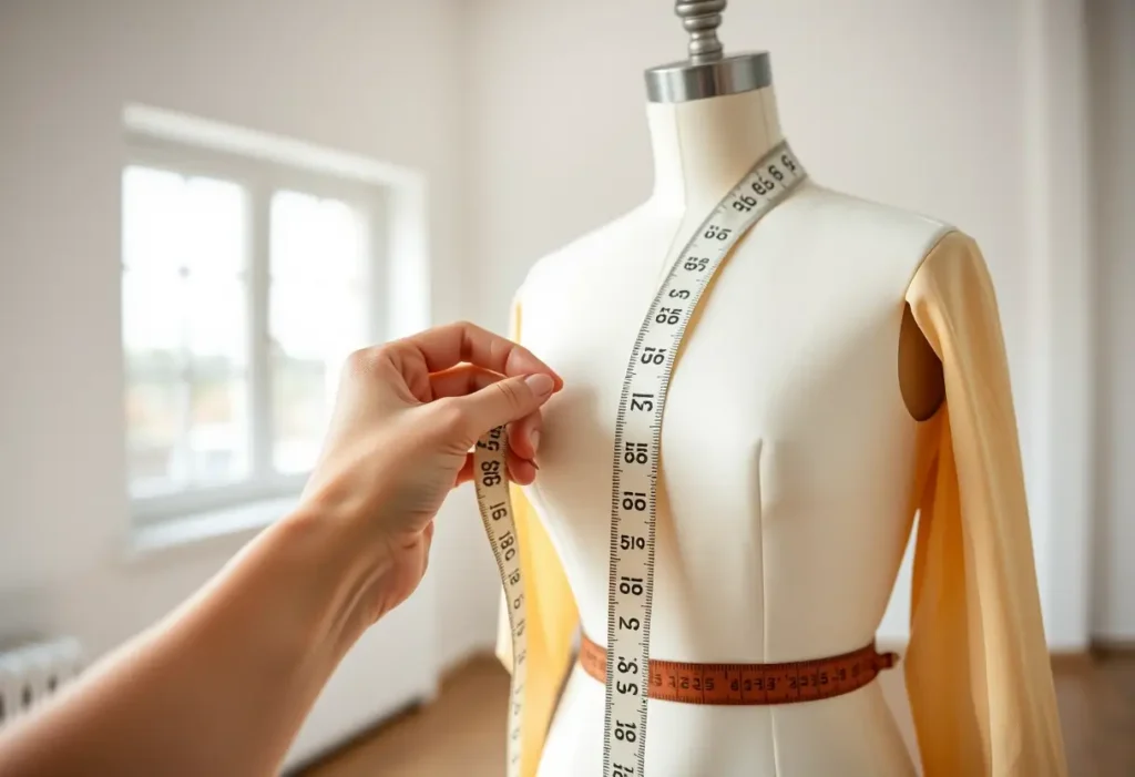 Mesurier souple autour d'un mannequin