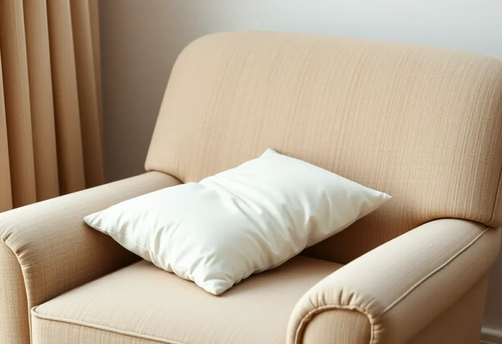Fauteuil moelleux avec coussin d’allaitement