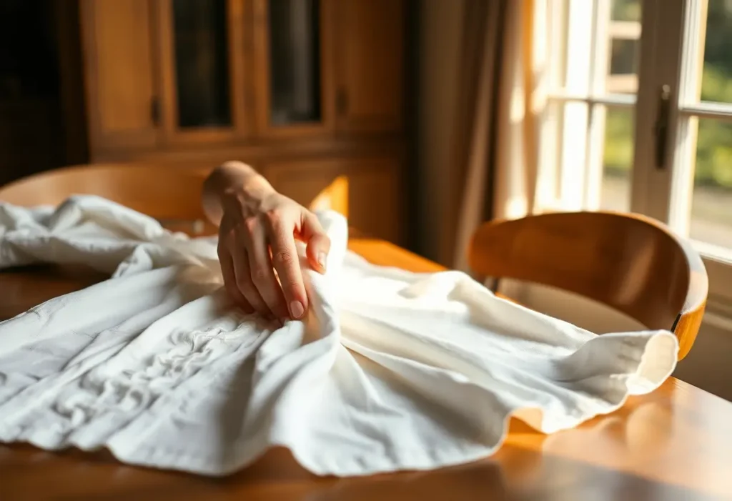 Main focus sur la morphologie féminine, ajustement des vêtements.