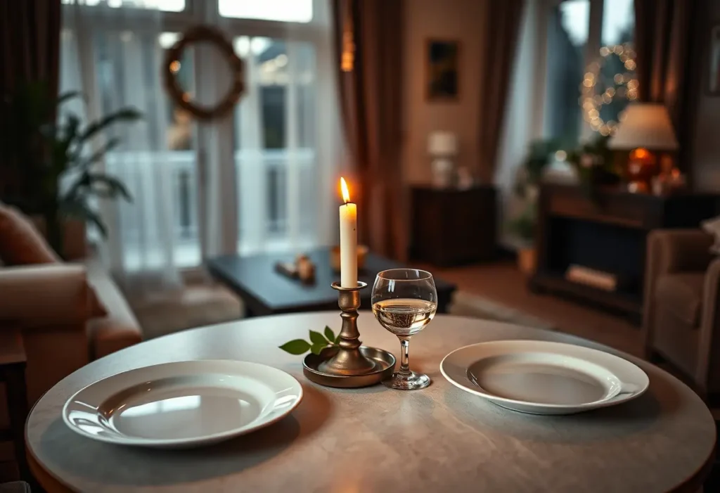 Un repas romantique en duo dans une ambiance chaleureuse