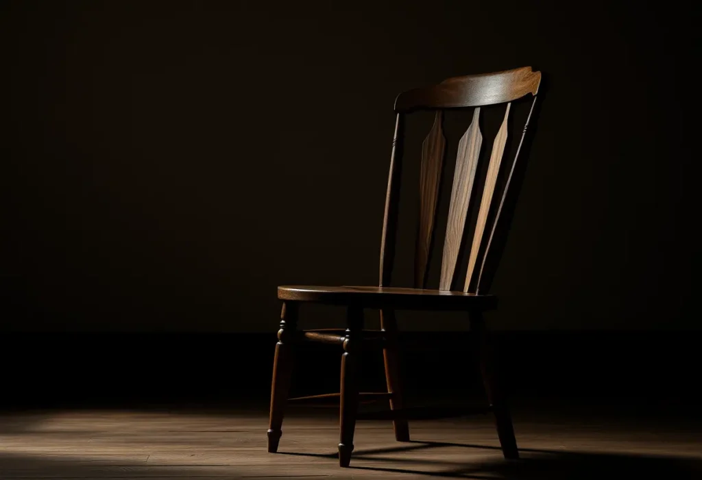 Un fauteuil en bois évoquant les traditions de l'amour