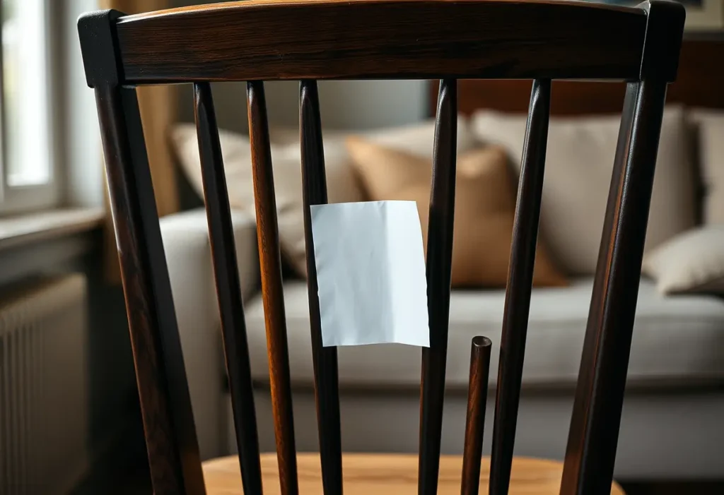 Un fauteuil en bois placé dans une pièce accueillante, rappelant le confort et la douceur de l'amour.