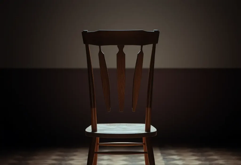 Un fauteuil en bois représentant la durabilité de l'amour