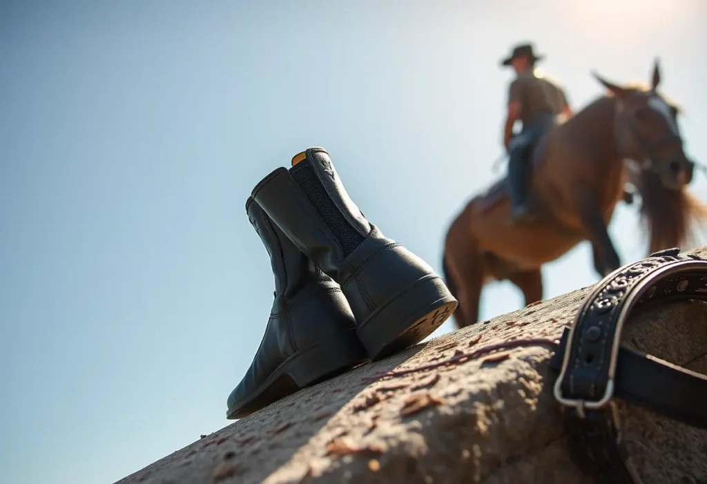 Un équipement de cheval prêt pour une balade romantique