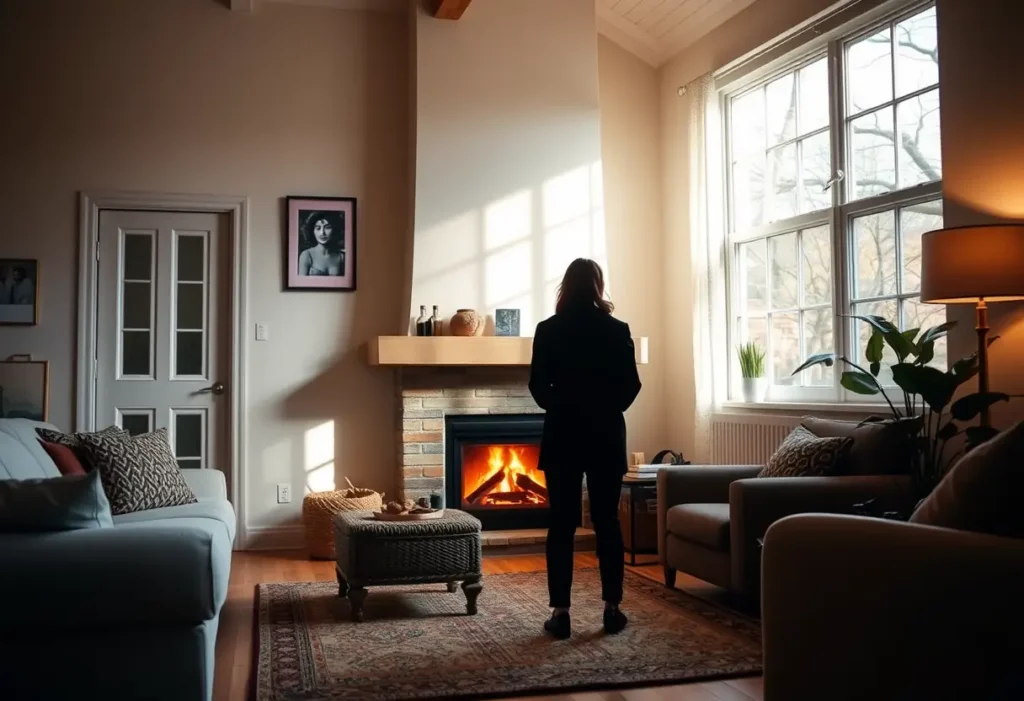 Un silhouettage dans un salon accueillant pour la Saint-Valentin