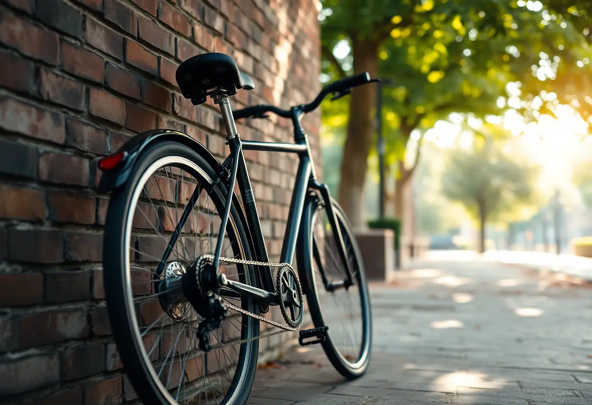 Un vélo prêt pour une aventure romantique