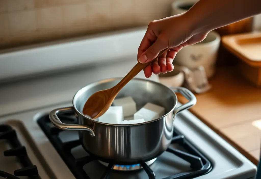 Main du bien-être : une main tient une cuillère dans la cuisine