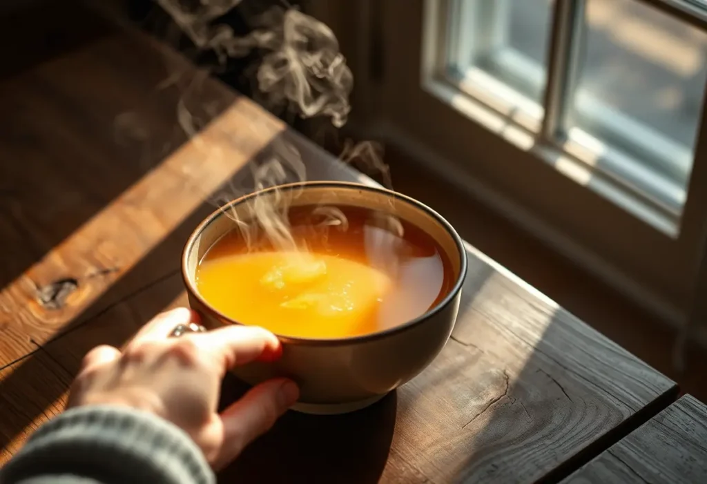 Potage doré réconfortant