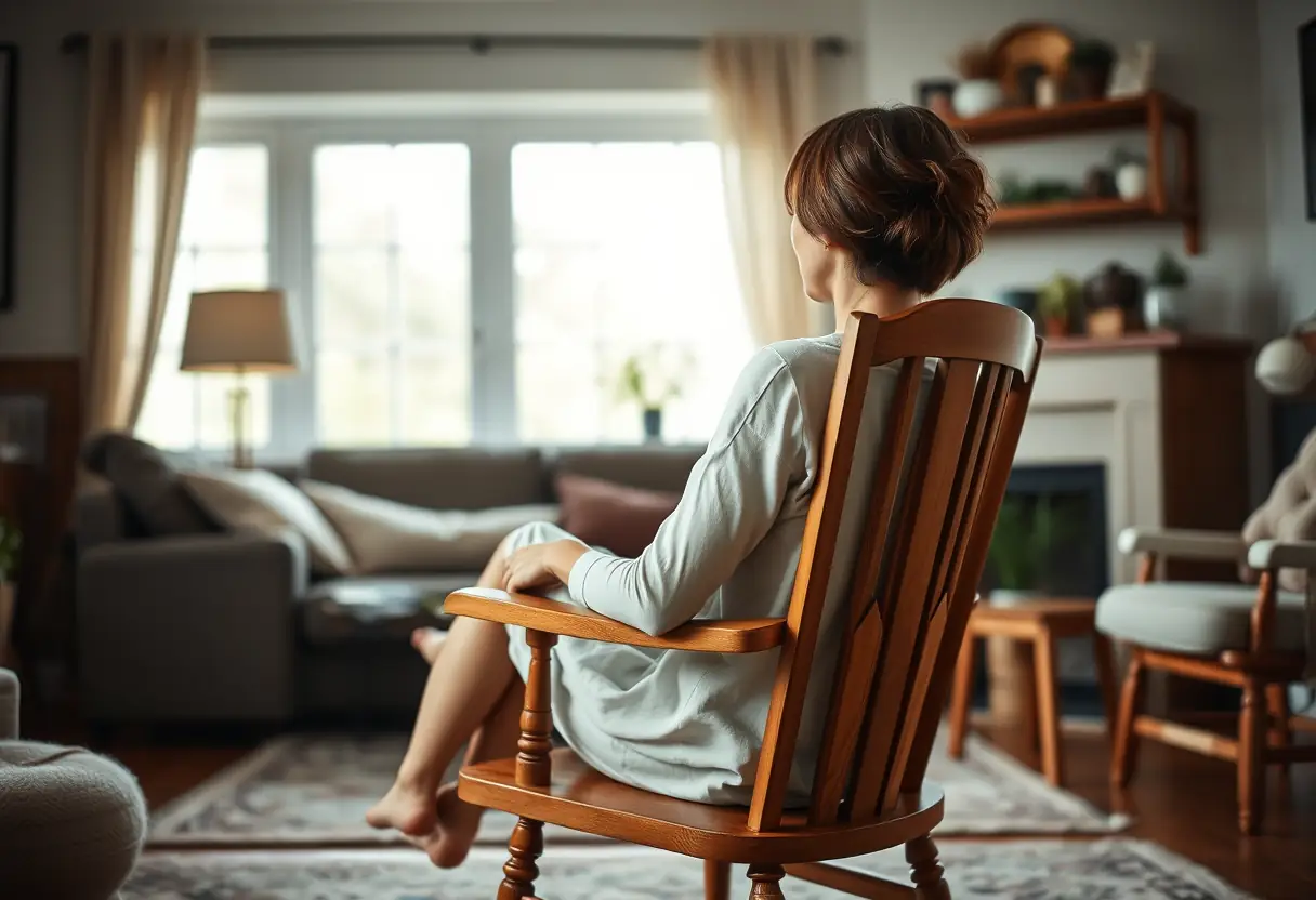 Un fauteuil dans une pièce accueillante, reflétant le repos et la sérénité