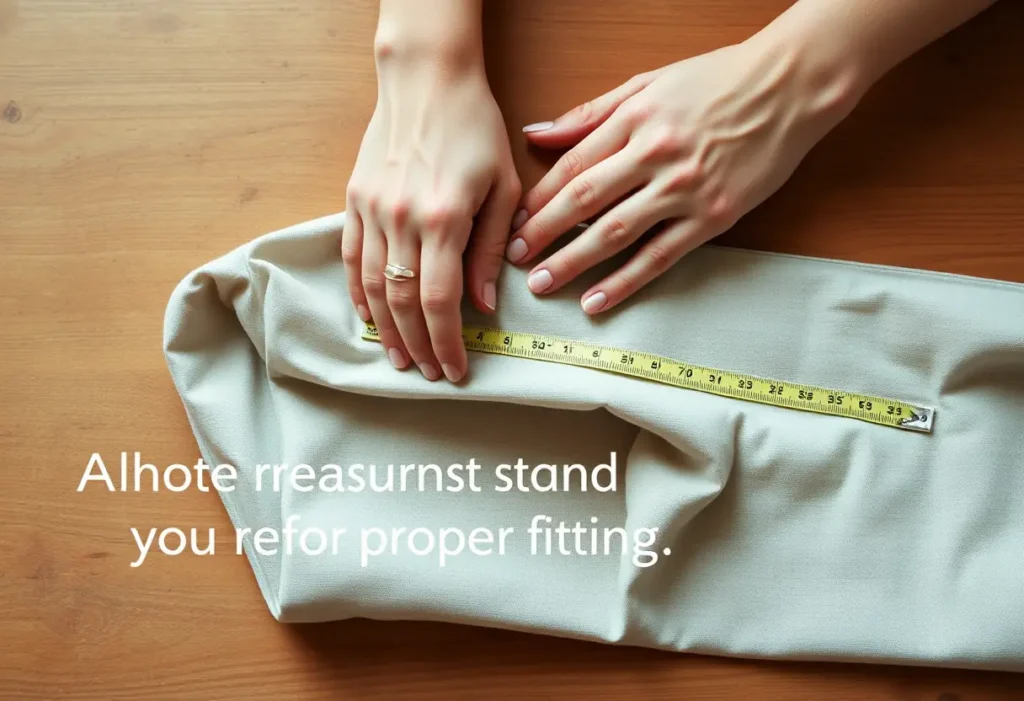 Des mains qui replient délicatement un morceau de tissu, soulignant l'importance de bien comprendre ses mensurations.