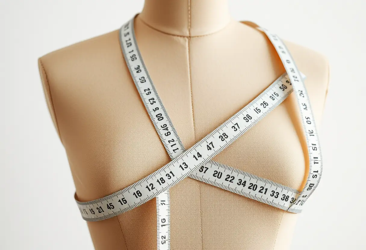 Ruban à mesurer autour d'un mannequin pour la mesure précise
