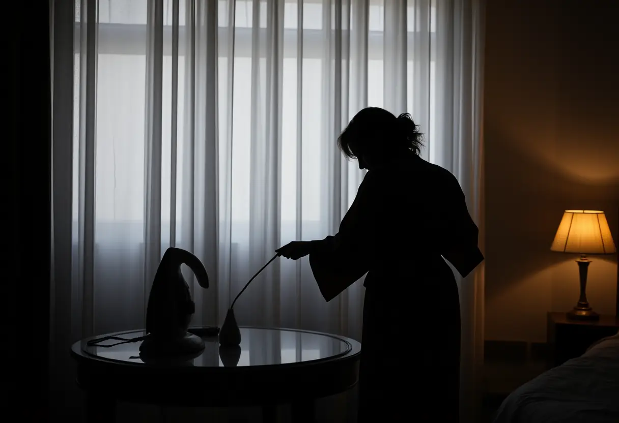 Repassage d'une nuisette en satin