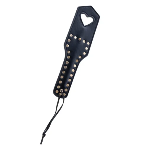 Paddle Similicuir Noir Mapalé 998 Accessoire Séduction Provocant Raffiné Jeux Fessée Coeur