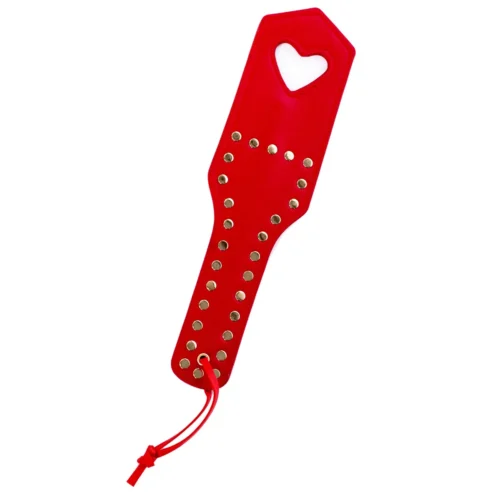 Paddle Similicuir Rouge Intense Mapale 998 Séduction Lingerie Accessoire Fessée Coeur